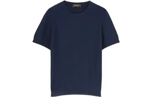 Loro Piana T Shirts Women's Blue Crew Neck Moderate