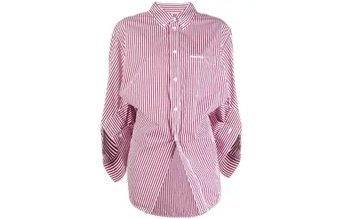 Balenciaga Shirts Women's Pink Lapel Moderate Shirt