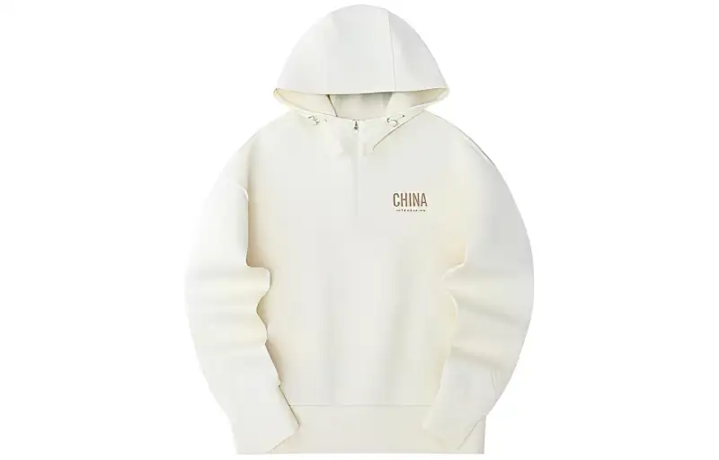 ANTA Sweatshirts Women's White Hooded Moderate Regular