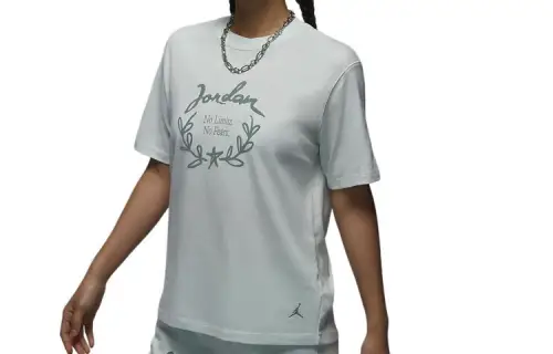 Jordan T Shirt Women's Slight Green/Smoke Gray Jade