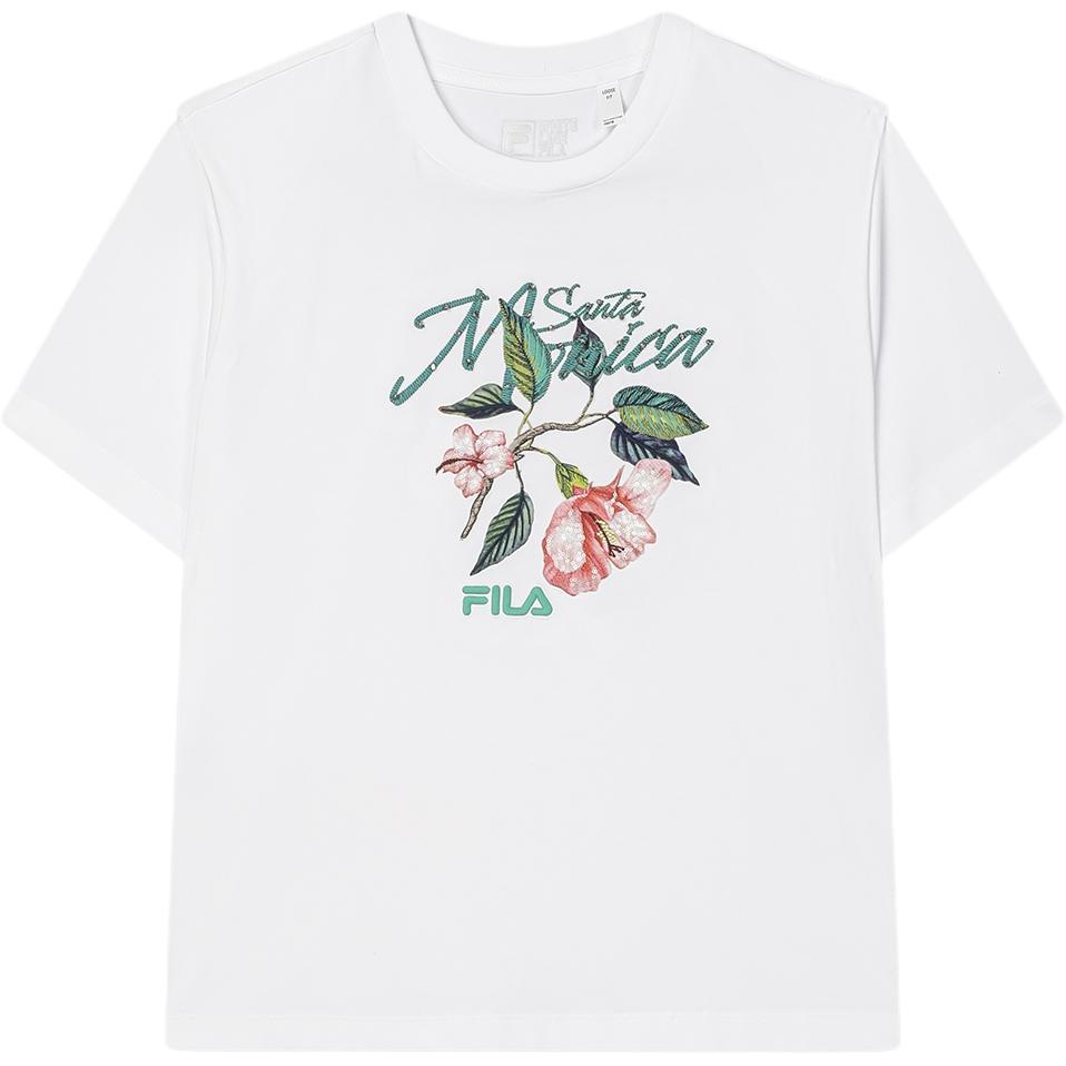 Женская футболка Fila Floral Embroidery (белая)