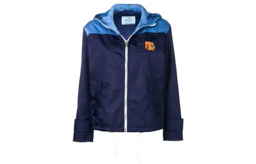 PRADA Jackets Women's Blue Hooded Moderate Other