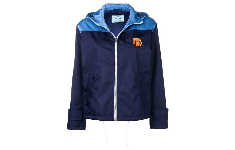 PRADA Jackets Women's Blue Hooded Moderate Other