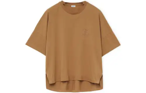LOEWE Boxy Fit T shirt In Cotton Dark Camel