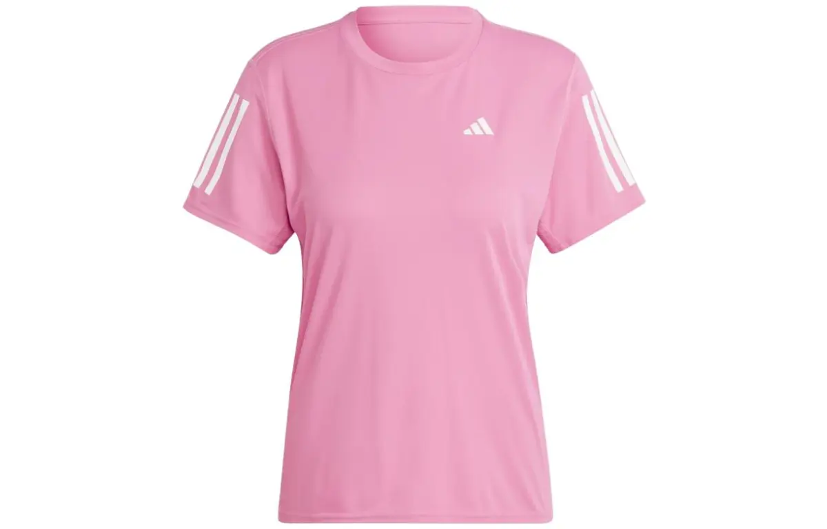 Adidas T-Shirts Women's Pink Crew Neck Moderate Other