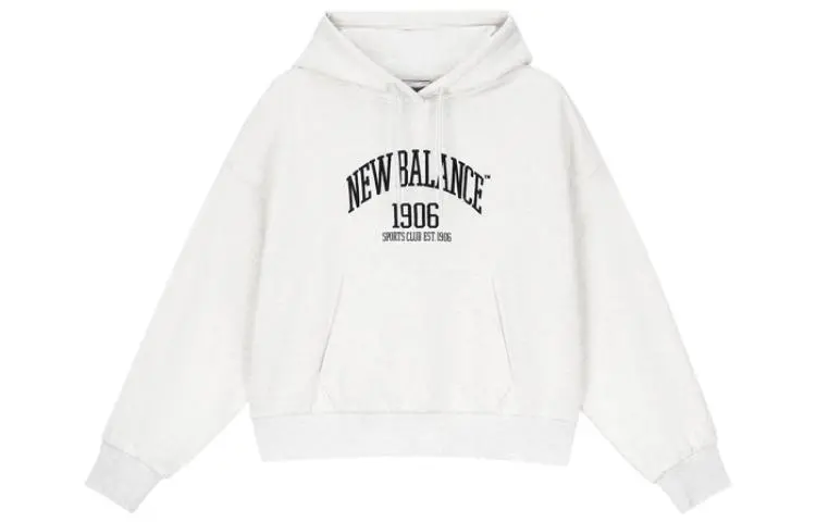 New Balance COLORS Sweatshirts Women's Light Gray Hooded Moderate Regular