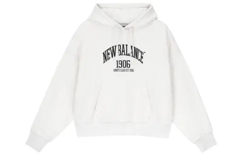New Balance COLORS Sweatshirts Women's Light Gray Hooded Moderate Regular