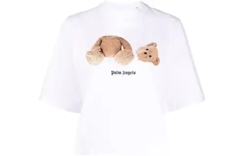 Palm Angels bear-print crop top