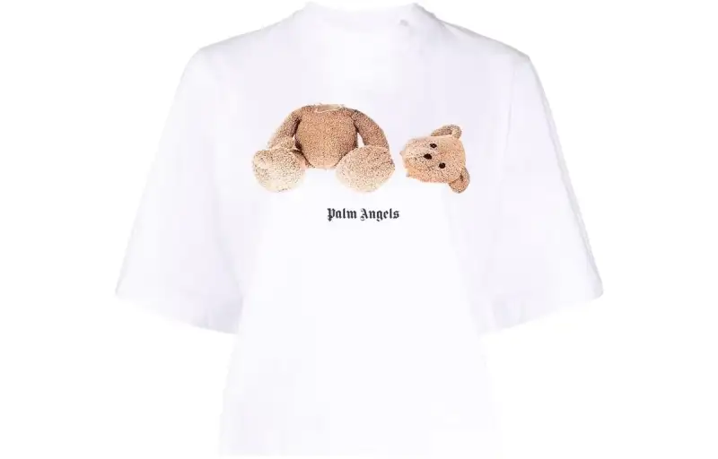 Palm Angels bear-print crop top