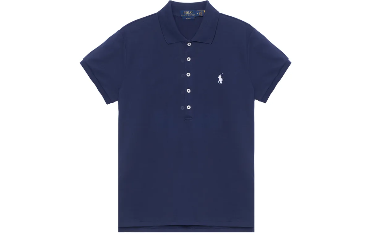 Polo Ralph Lauren FW22 Polo Shirt Slim Fit Women's Marine Blue