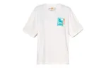 Timberland T Shirts Women's White Crew Neck Moderate Straight Fit