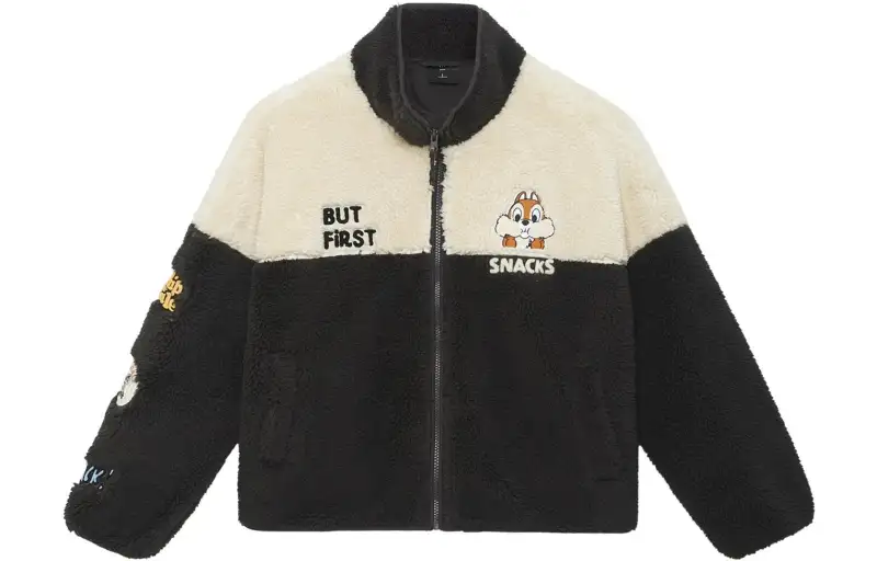 Li Ning X Disney Puffer Jackets Women's Black Stand Collar Moderate Other