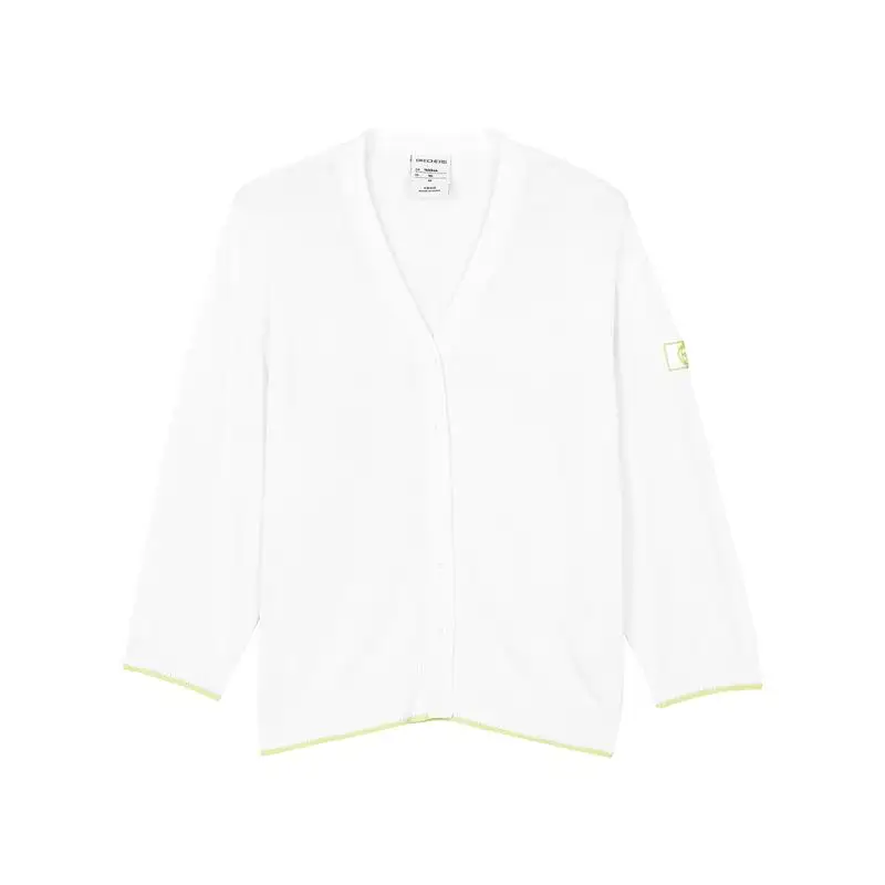 Skechers Knitwear Women's Bright White V Neck Moderate Cardigan