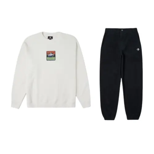 Converse Sweatshirt Sets Unisex Crew Neck Moderate