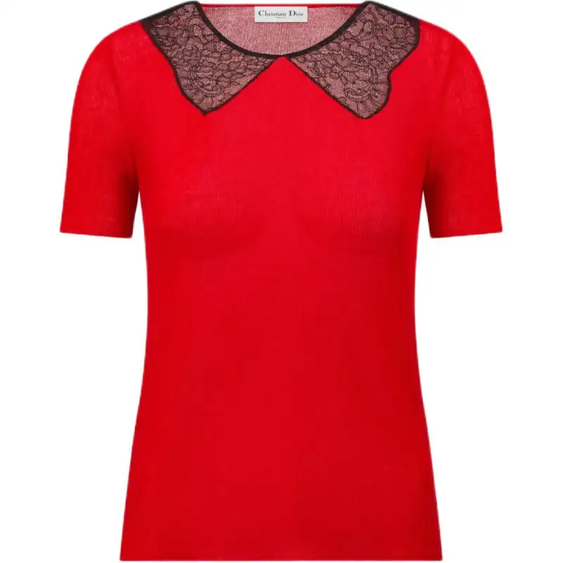 DIOR Dioramou Collection SS24 Knitwear Women's Red