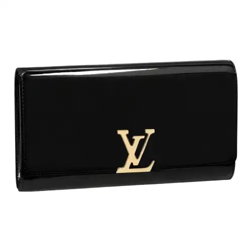 LOUIS VUITTON Smoothing Calfskin Clutch Regular Women's Black
