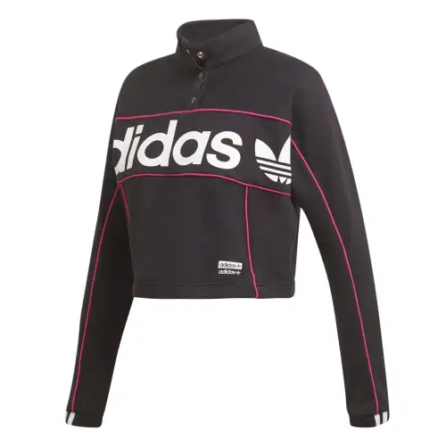 Adidas Originals Cropped Sweater Sweatshirt Women's Black