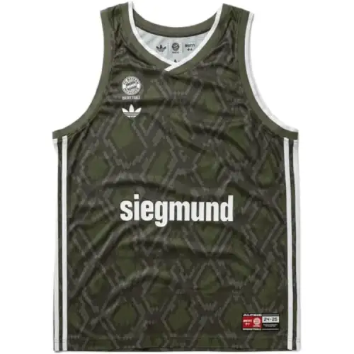 Adidas Originals x FC BAYERN HEAT.RDY FW24 BSTN Basketball Jersey Men's Green