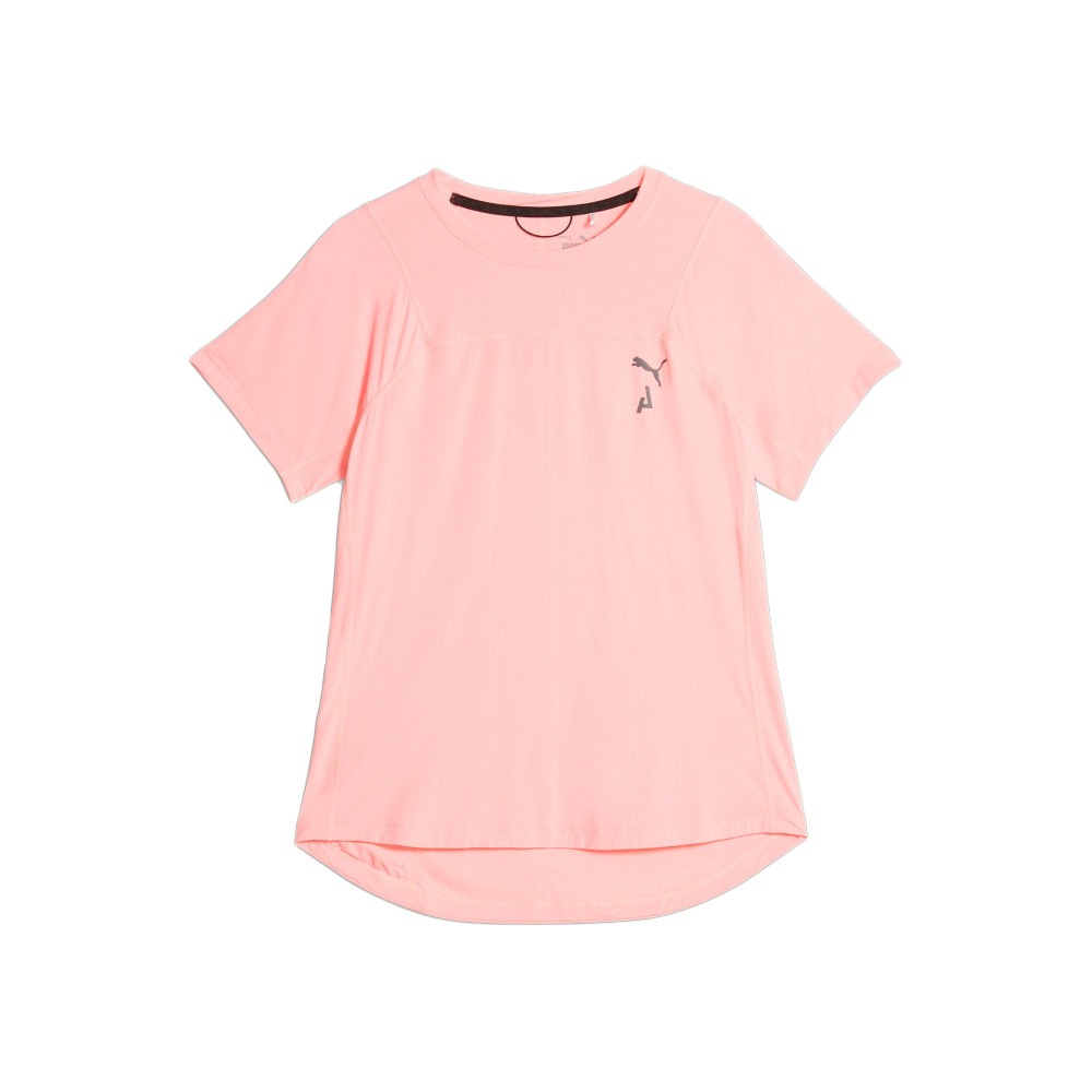 PUMA T Shirts Women's Pink Crew Neck Moderate Straight Fit