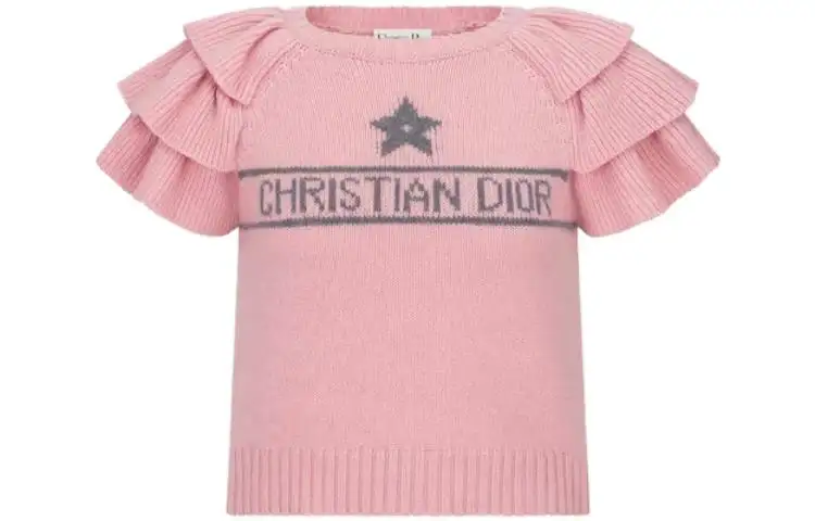 DIOR Knitwear Women's Pink Crew Neck Moderate Other