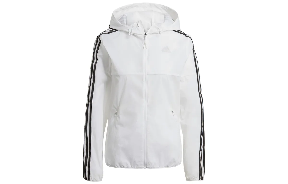 Adidas Windbreaker Jacket Fall Women's White