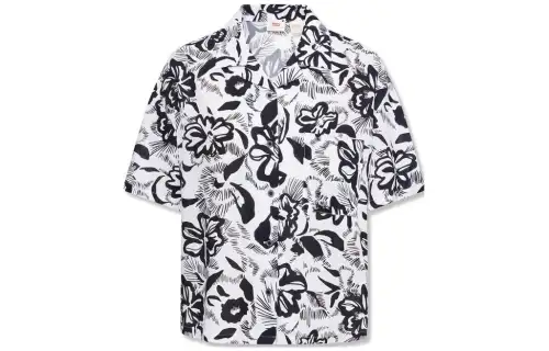 Levis Shirts Women's Black White Print Pointed Collar Moderate Other