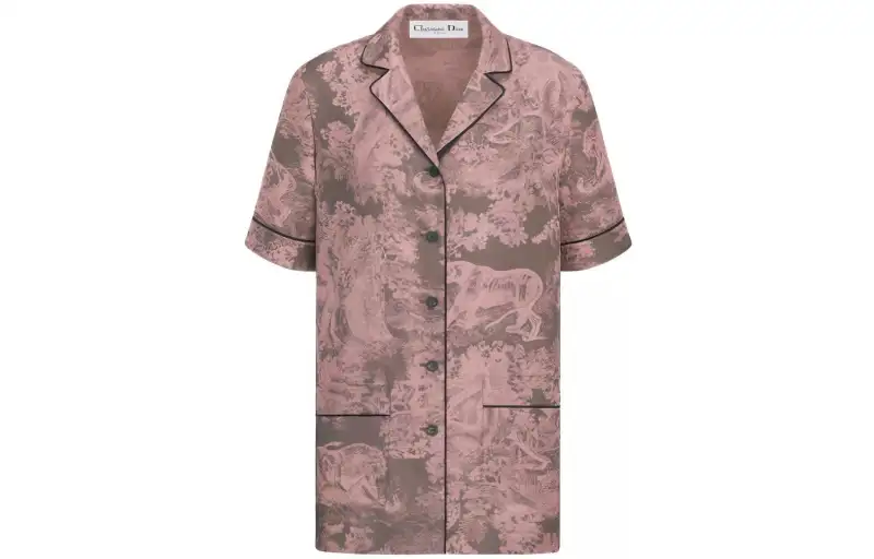 DIOR Shirts Women's Pink Cuban Collar Moderate Other