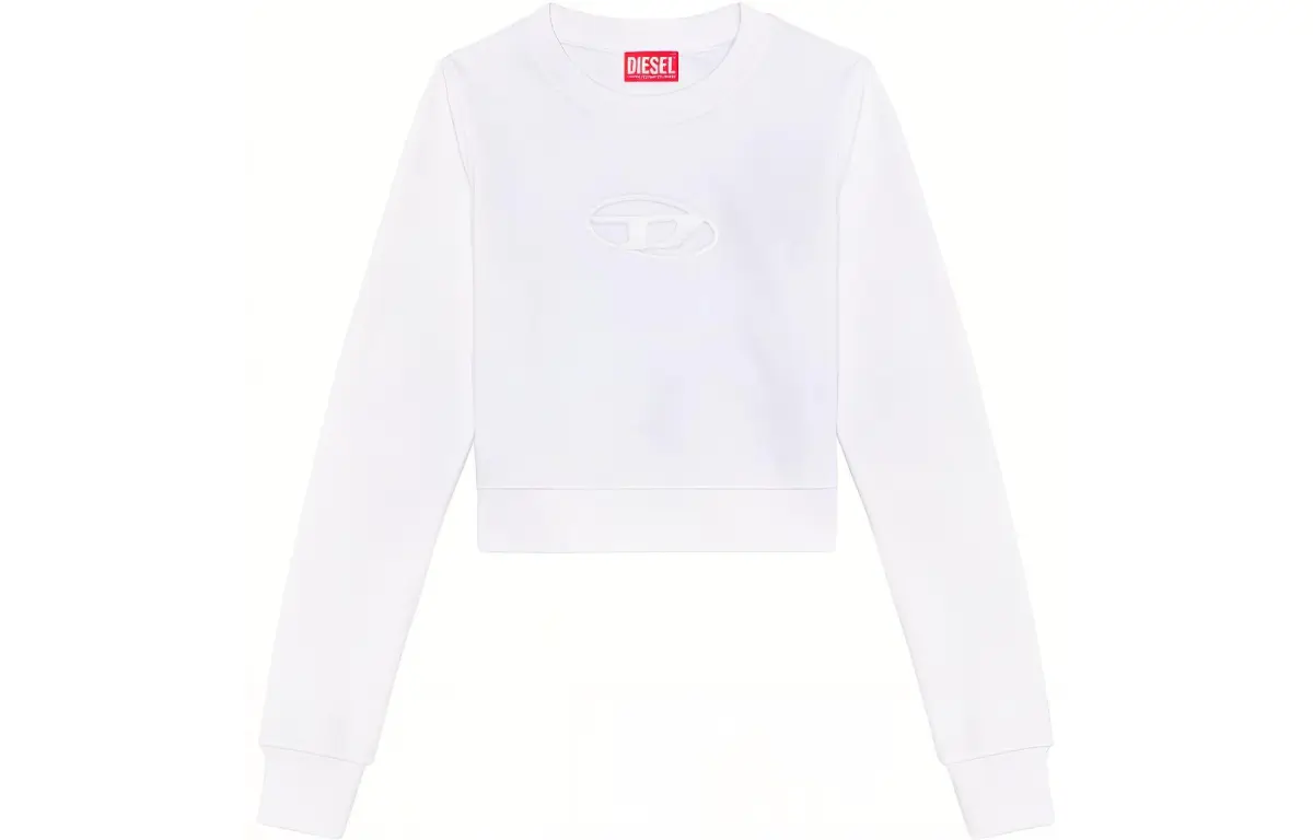 DIESEL F Slimmy Od Cut Out Logo Cropped Sweatshirt