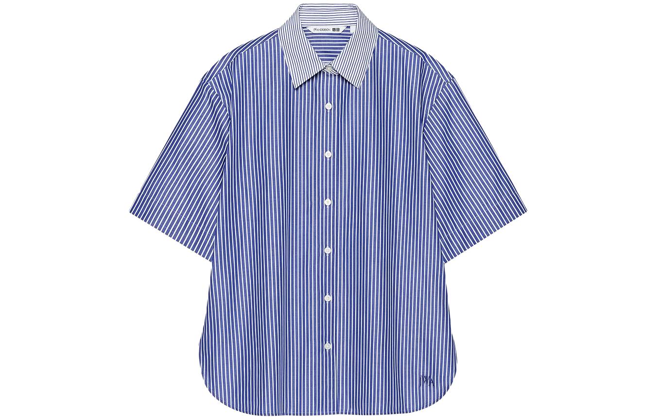 Женская рубашка UNIQLO x JW Anderson (морская волна)