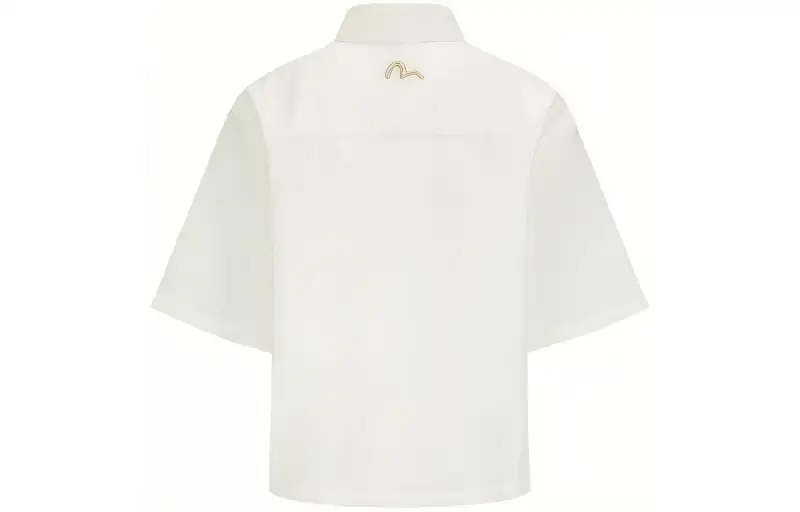 EVISU Shirts Women's White Polo Collar Moderate Other