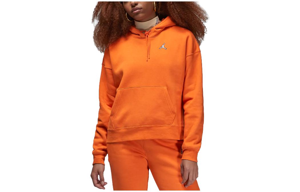 Jordan Brooklyn Sweatshirts Women's Orange Hooded Moderate Other