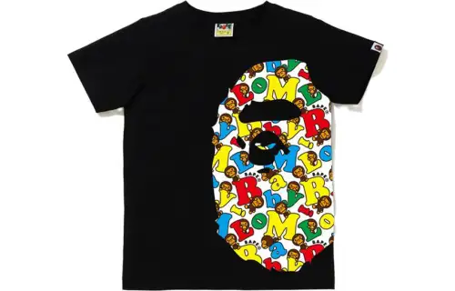 Bape Baby Milo Alphabet Ape Head Relaxed Tee White