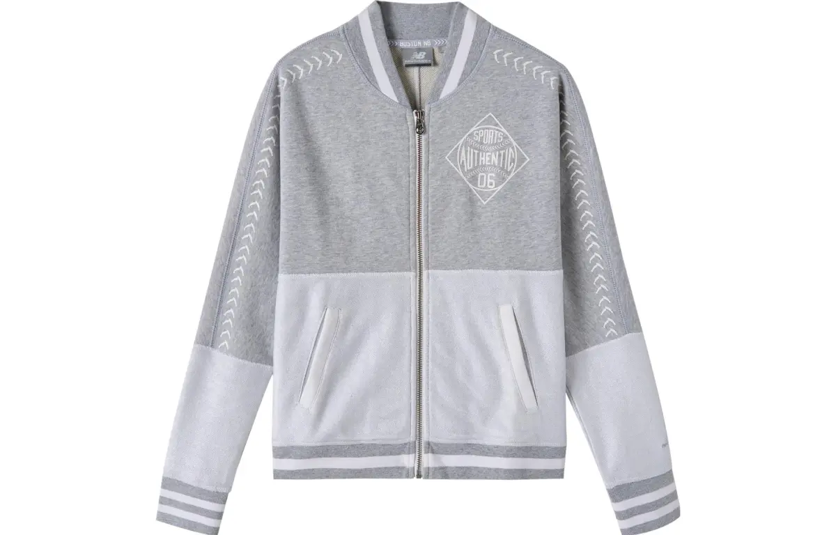 New Balance Sweatshirts Women's Gray V-neck Moderate Straight Fit