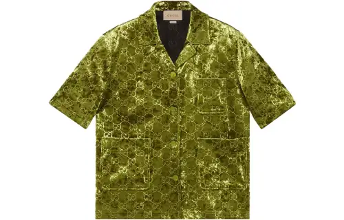 GUCCI Shirts Women's Green Lapel Moderate Other