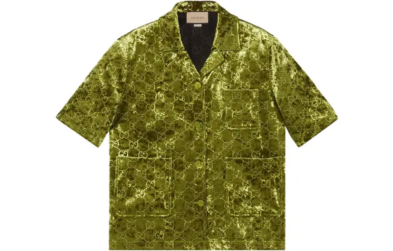 GUCCI Shirts Women's Green Lapel Moderate Other