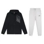 New Balance Logo Print Fleece Lined Hooded Long Sleeved Top With Lace Up Elastic Cuff Knitted Fabric Pants