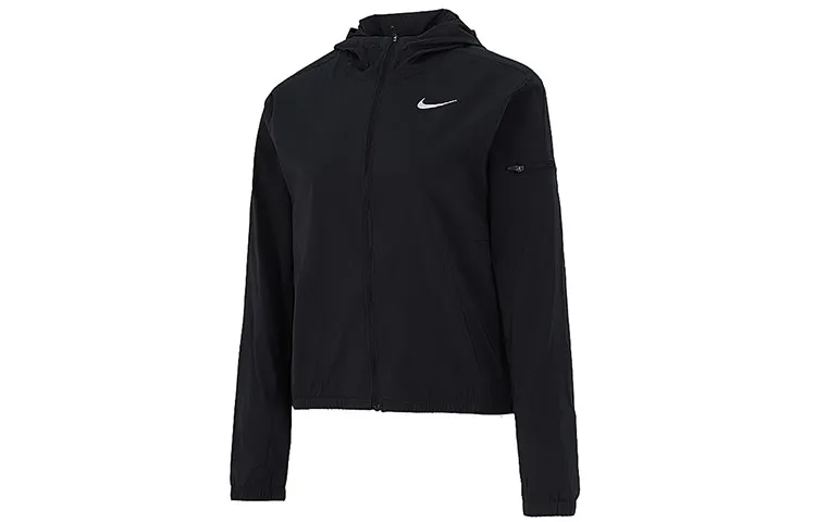 Nike Women'ss Logo Running Hooded Jacket Black