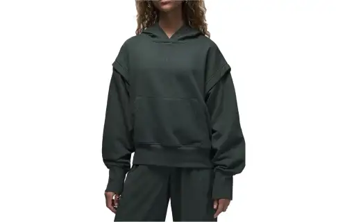 Jordan Sweatshirts Women's Green Hooded Moderate Regular