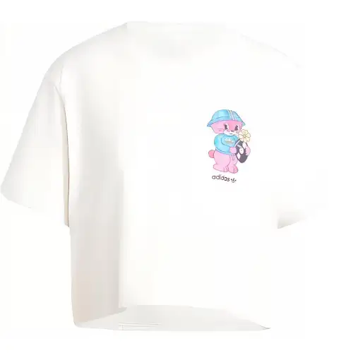 Adidas Originals Adidorable Drop Shoulder Sleeve T Shirt Women's Apricot