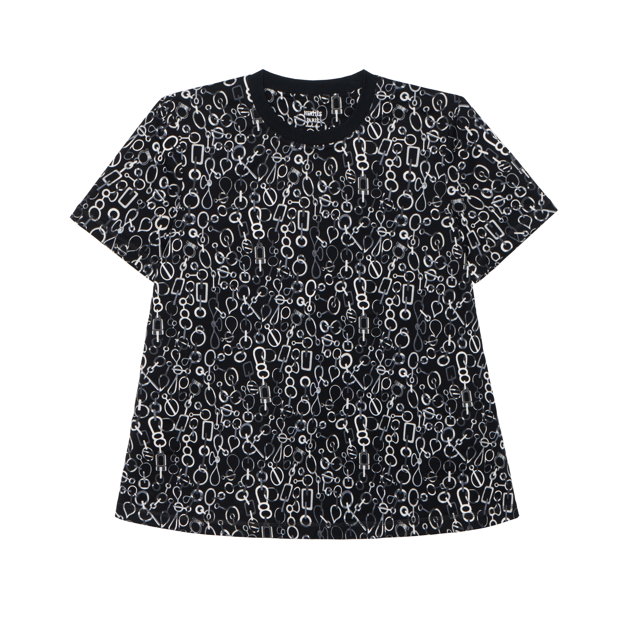 Женские футболка Hermes FW23 T-shirt (черная)