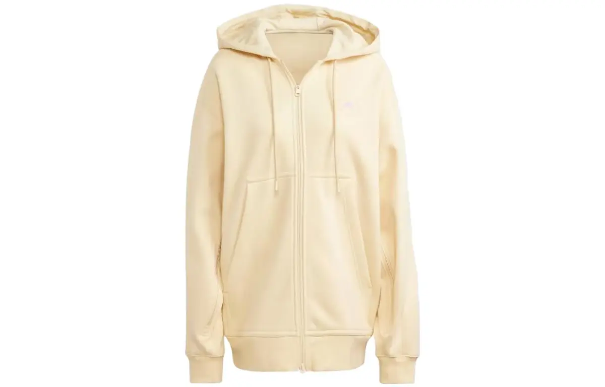 Adidas X Stella McCartney Sweatshirts Women's Beige Hooded Moderate Cardigan