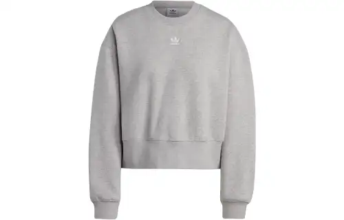 Adidas Originals ESSENTIALS Sweatshirts Women's Gray Crew Neck Moderate Regular