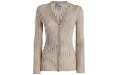 PRADA Knitwear Women's Beige V Neck Moderate Other
