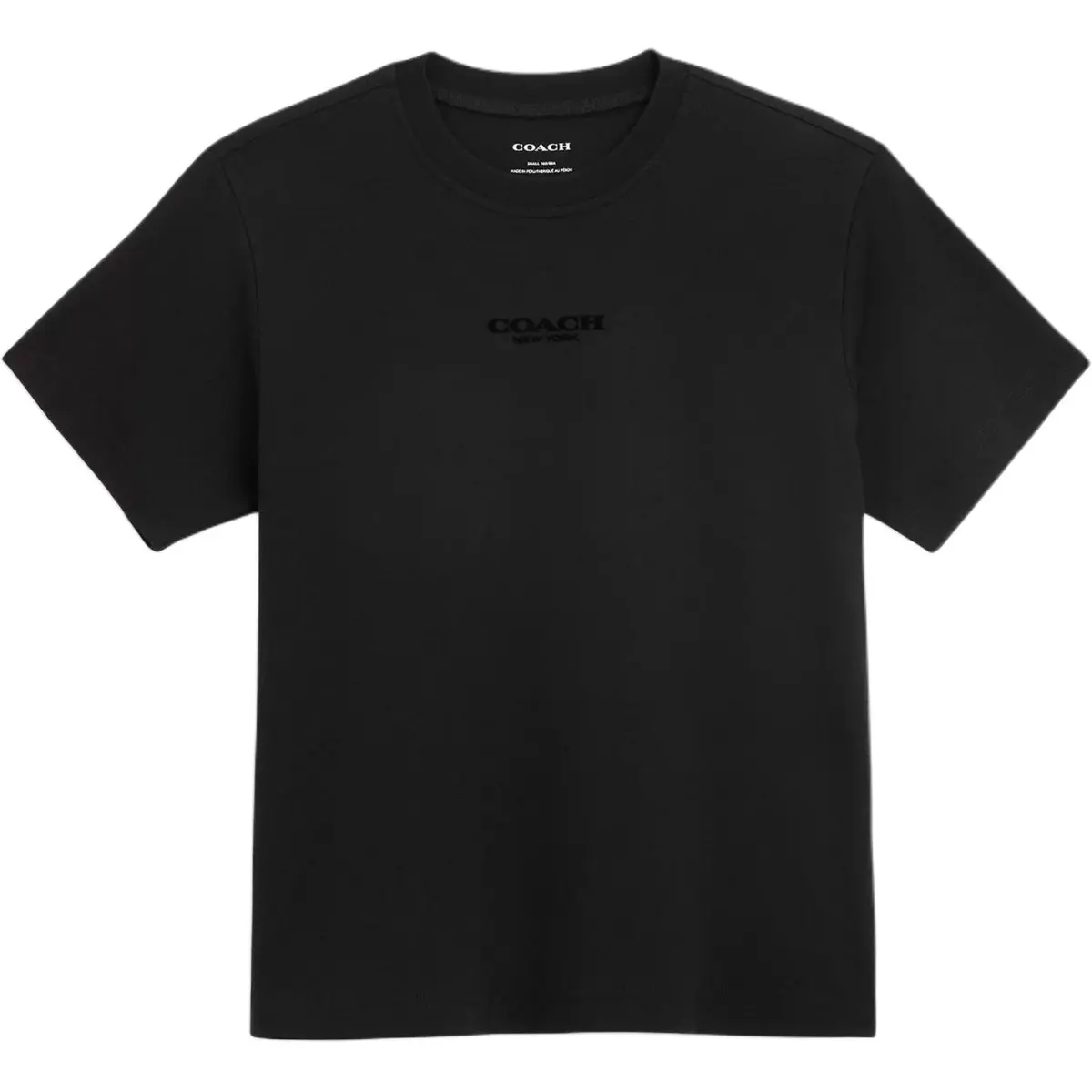 COACH T-Shirts Women's Black Crew Neck Moderate