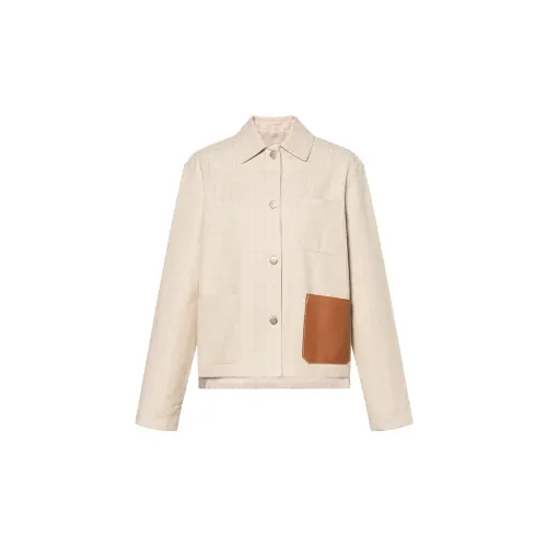 LOEWE Jackets Women's Ecru Lapel Moderate Other