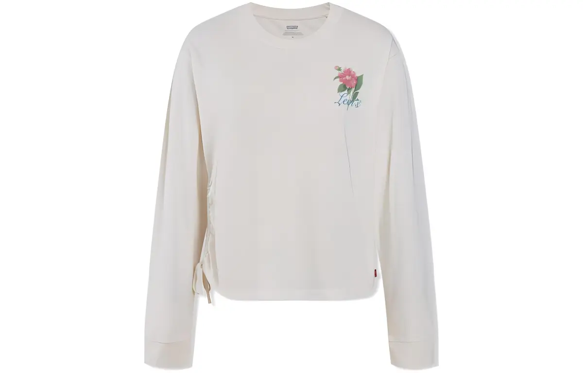 Levi's Knitwear Women's Beige Yellow Crew Neck Moderate Nipped-in Waist