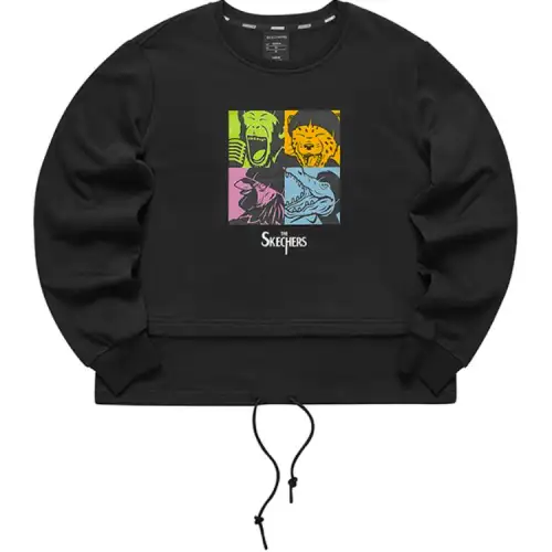 Skechers Laughing Monster Sweatshirt Women's Carbon Black