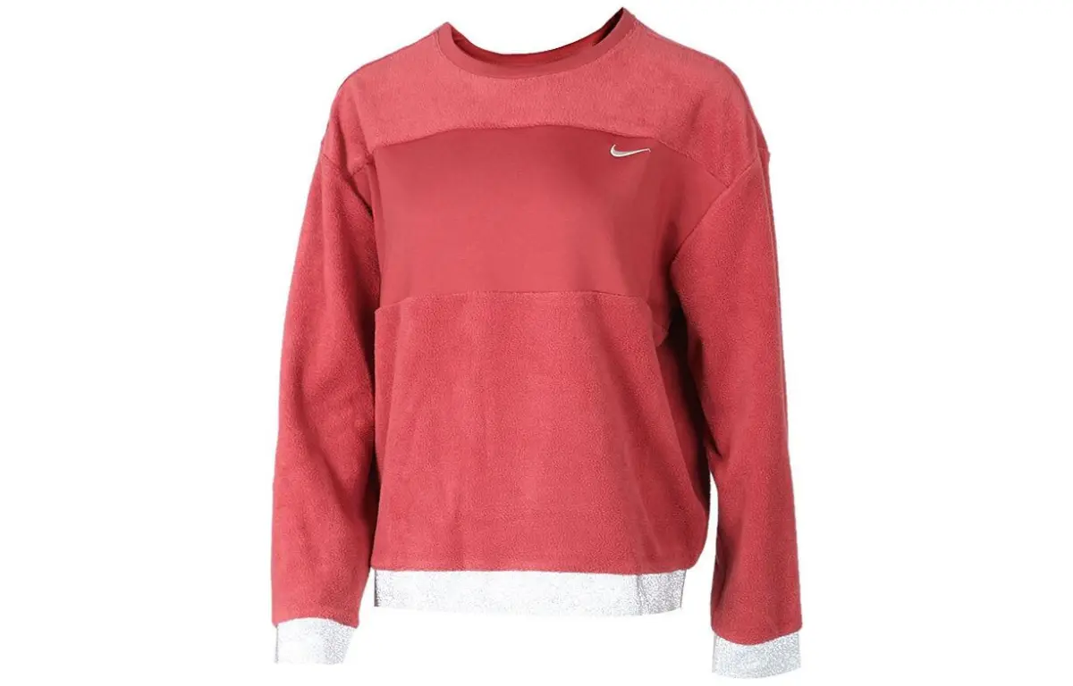 Nike Sweatshirts Women's Red Crew Neck Moderate Regular