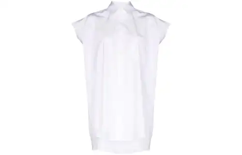 Vetements Shirts Women's White Lapel Moderate Shirt
