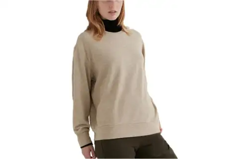 UNIQLO Knitwear Women's Dark Beige Crew Neck Moderate Other